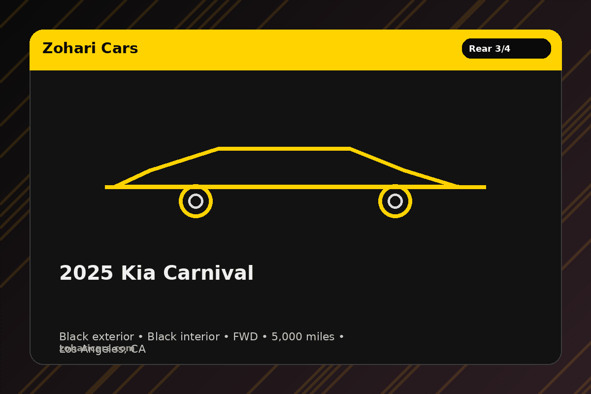 2025 Kia Carnival — Black — 5K mi
