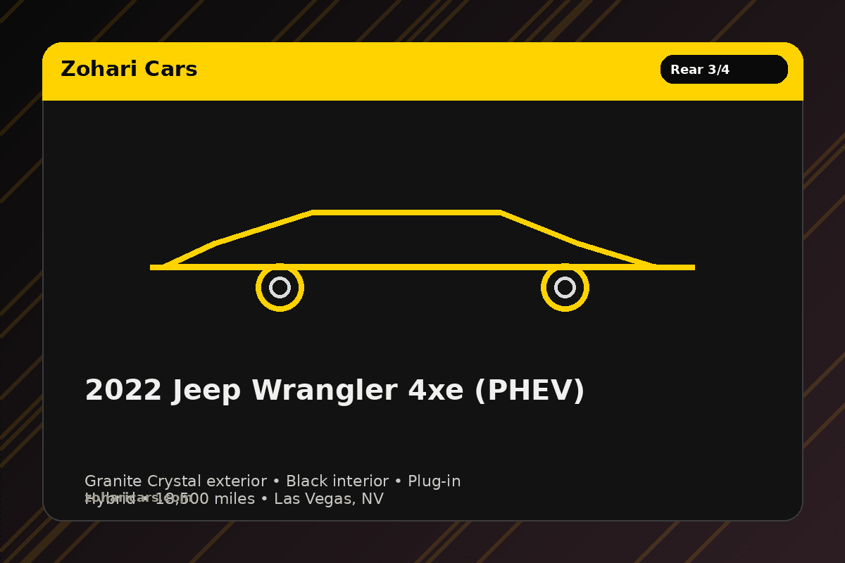 2023 Jeep Wrangler 4xe (Plug-In Hybrid) — Gray — 18K mi (Las Vegas, NV)