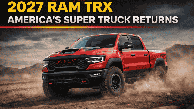 2027 RAM 1500 SRT TRX — supercharged V8 power meets extreme off-road dominance.